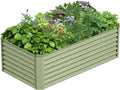 6x3x2FT Galvanized Raised Garden Bed, Galvanized Planter Boxes Outdoor by AyenGuard