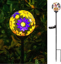 VCUTEKA Solar Garden Lights, Mosaic Solar Lights Outdoor Decor Pathway Light by VCUTEKA