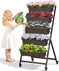 VECELO 5-Tier Vertical Garden Bed, Freestanding Elevated Raised Garden Planter by VECELO