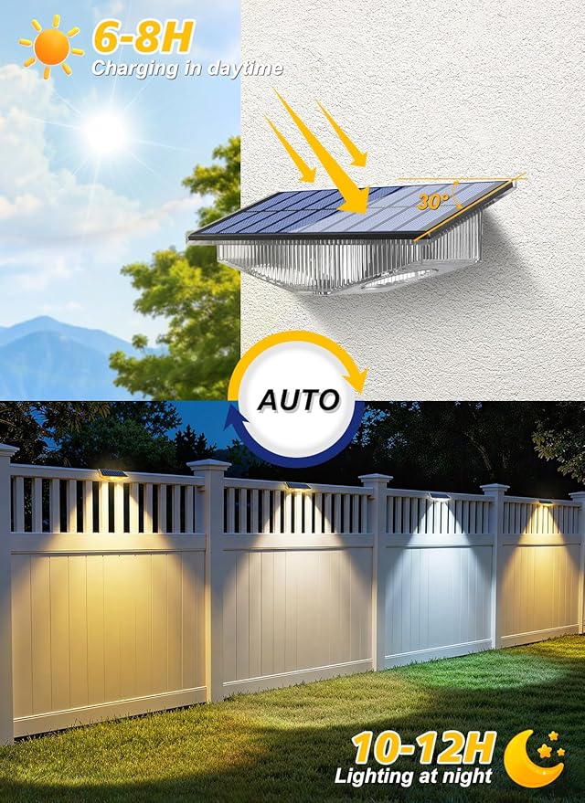 Solar Fence Lights Outdoor - Image 5