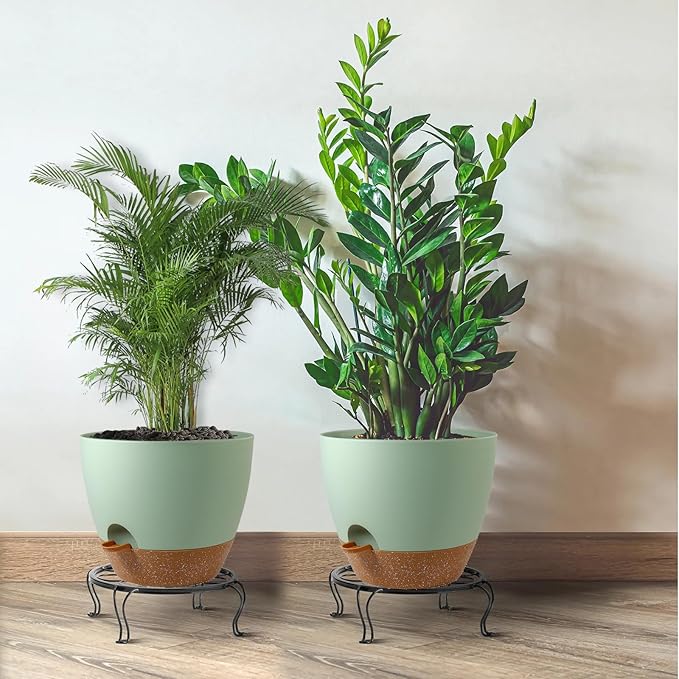 12inch 2Pack Large Self Watering Planters, Plastic Plant Pots - Image 6