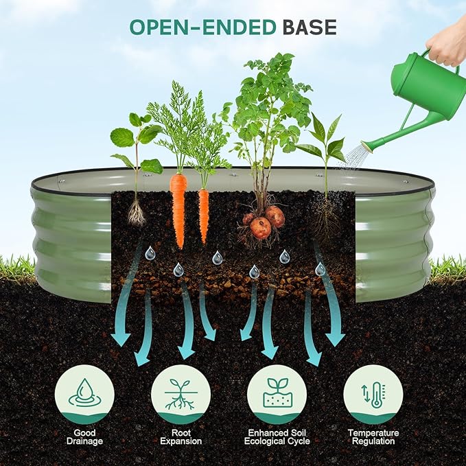 Galvanized Raised Garden Bed Outdoor - Image 4