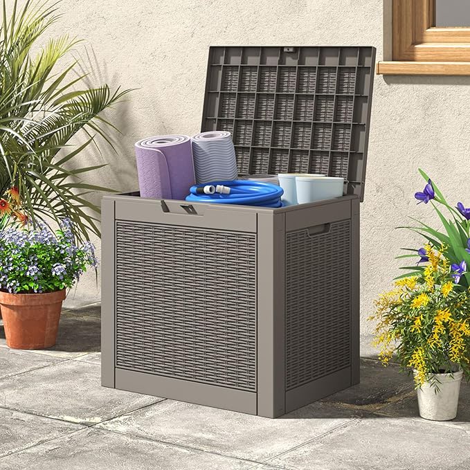 Outdoor Storage Box, Resin Deck Boxes Indoor and outdoor, Waterproof Storage - Image 9