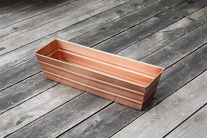 Achla Designs Copper PlatedWindow Flower Box Planter-Small - Image 8
