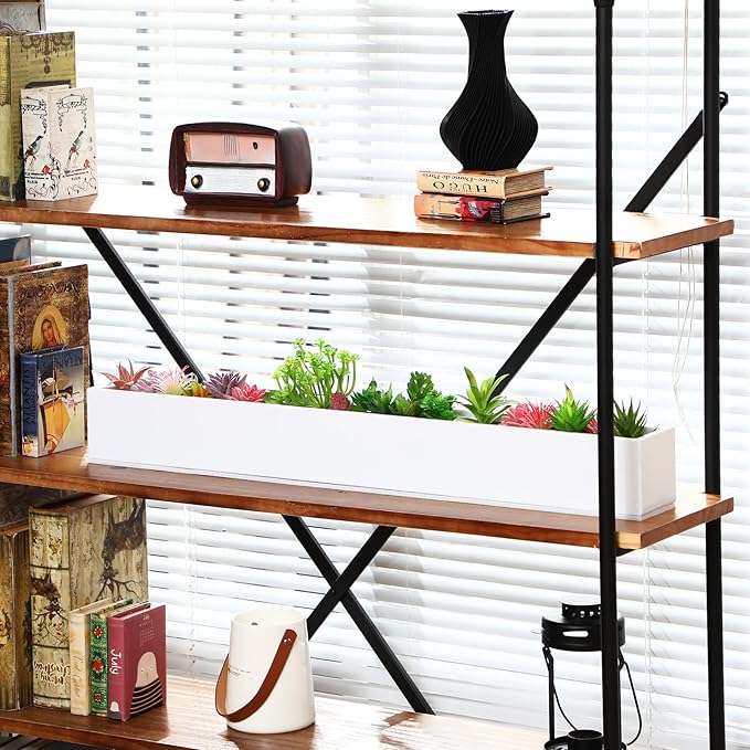 32 x 3.5 x 3.5 Inch Long Rectangular Planter Box Window Sill Plant Box Metal - Image 2
