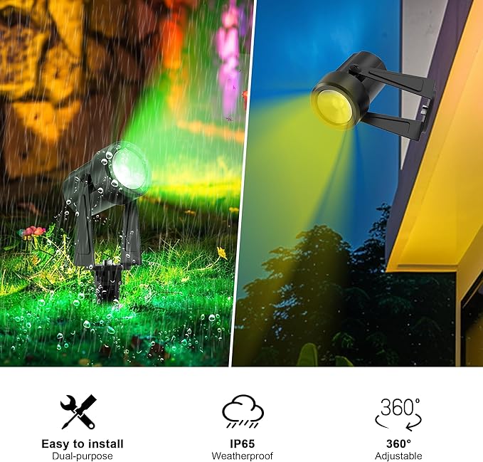 Banord RGBW Color Changing Outdoor Landscape Lighting, 6 Pack Low Voltage LED - Image 3