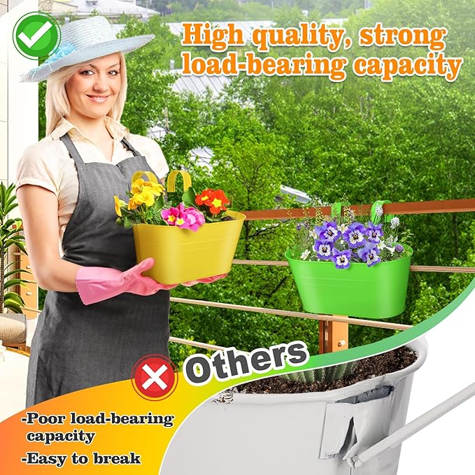 MADHOLLY Railing Planter with Drainage Holes - Image 6