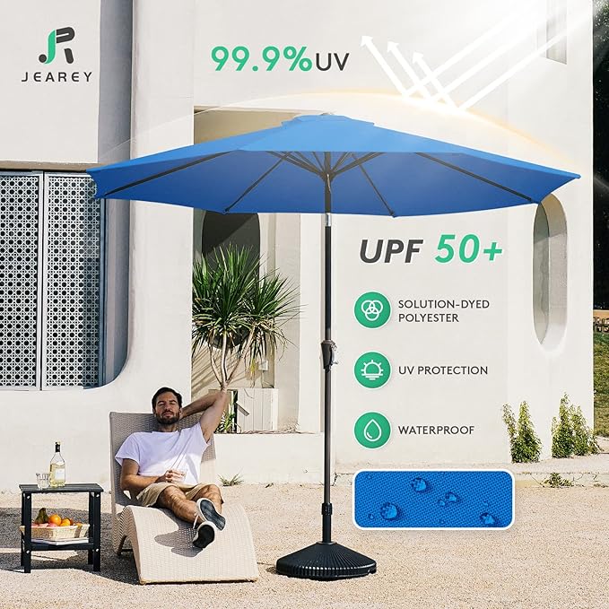 JEAREY 9FT Outdoor Patio Umbrella Outdoor Table Umbrella - Image 3