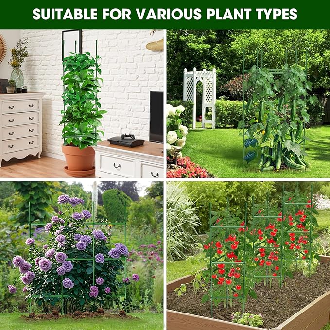 8 Pack Tomato Cages for Garden, Heavy Duty Adjustable Tomato Stake Support for - Image 7
