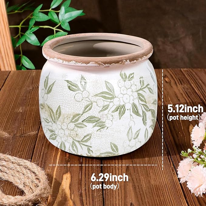 Flower Pot, Vintage Ceramic Pot - Image 7