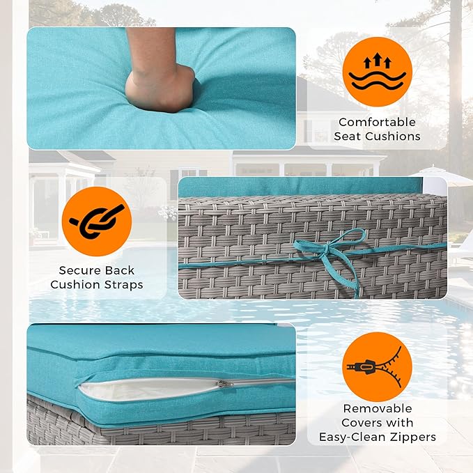 8-Seat Modern Patio Furniture Set - Image 7