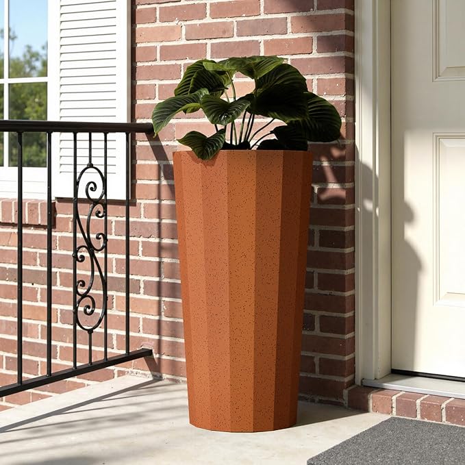 23.6" Tall Outdoor Planters Set of 2, Large Planters - Image 5