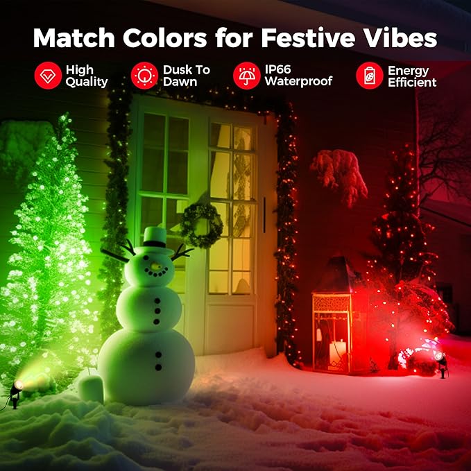 L LOHAS LED Red Spotlight Outdoor, Tree Spot Lights - Image 9