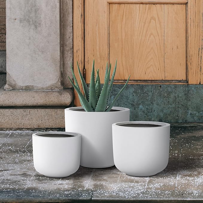 Kante 13", Outdoor Indoor Modern Planter Pots, Lightweight, Weather Resistant - Image 6