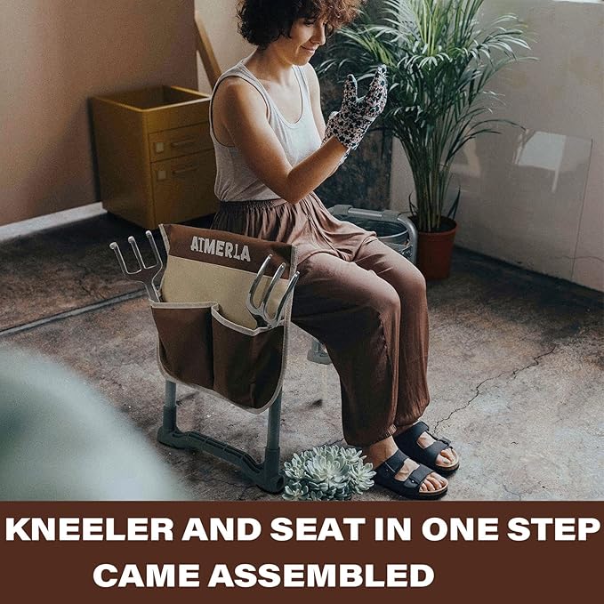Aimerla Foldable Garden Kneeler Seat Heavy Duty Garden Stool - Image 4