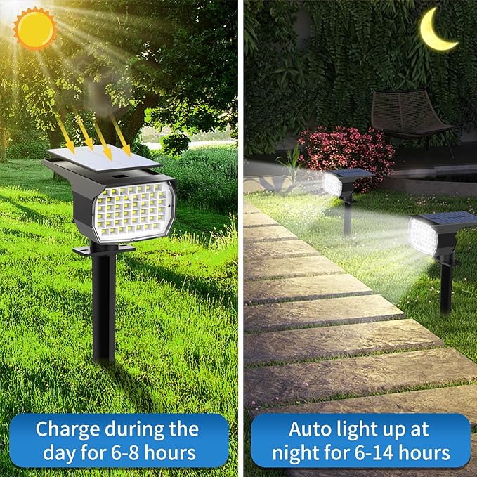 Solar Spot Lights Outdoor 6 Pack, Solar Landscape Spotlights Waterproof - Image 3