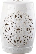 Safavieh Flora Glazed Ceramic Decorative Garden Stool, Antique White by SAFAVIEH
