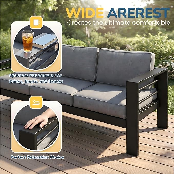 Solaste Aluminum Patio Furniture Set - Image 6