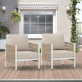 Aluminum Outdoor Sofa Armchair, HDPE Rope Patio Couch by Oasbira