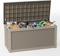 310 Gallon Lockable Outdoor Storage Box – Waterproof Resin Deck Box by Unknown