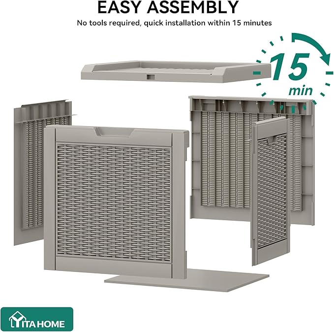 YITAHOME 32 Gallon Deck Box, Resin Storage - Image 6