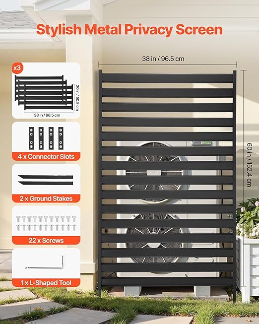 VEVOR Metal Privacy Screen, Garden Divider Panel - Image 2