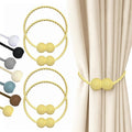 Hion Magnetic Curtain Tiebacks Golden 4 Pack, Curtain Tiebacks Buckles by Hion