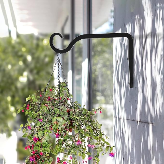 BOLITE Plant Hangers, 6 Inch Hanging Plant Brackets Outdoor Indoor, Wall Hooks - Image 2
