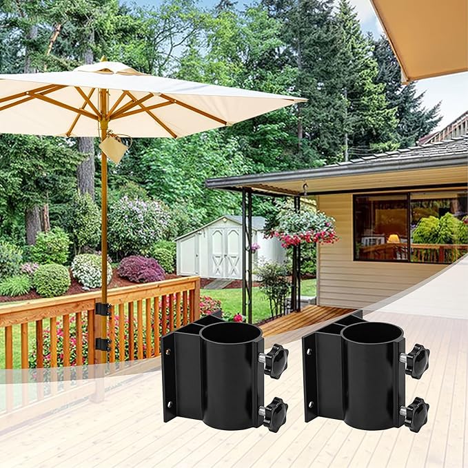 2PCS Patio Umbrella Holder Outdoor Umbrella Stand Heavy Duty Umbrella Mount - Image 6