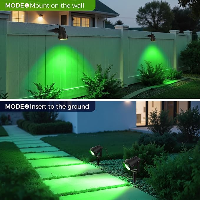 L LOHAS LED Green Spotlight Outdoor, Tree Spot Lights - Image 8