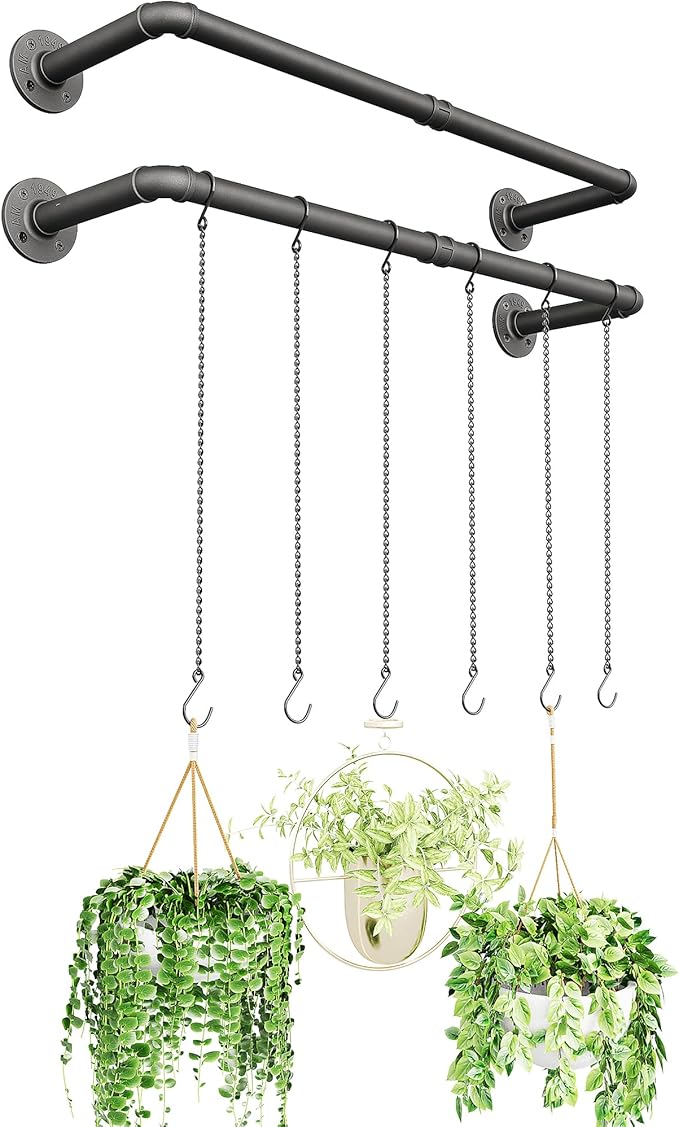 Plant Haning Rod, 2 Pack Hanging Planters by SOFITORG