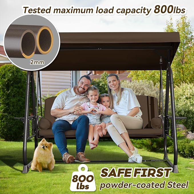 3 in 1 Outdoor Porch Swing - Image 2