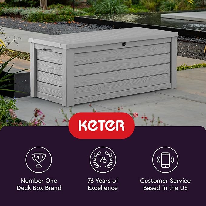 Keter Westwood 150 Gallon Resin Large Outdoor Storage Box - Image 9
