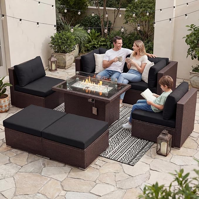 NICESOUL 29.3'' High Back Patio Set by NICESOUL