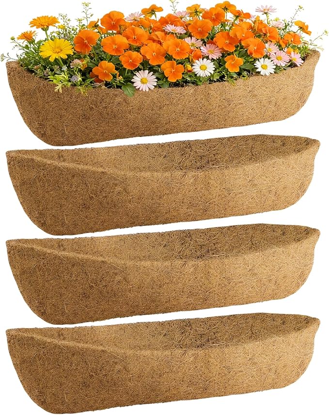48in Arched Coco Liners for Window Planter Box by ANPHSIN