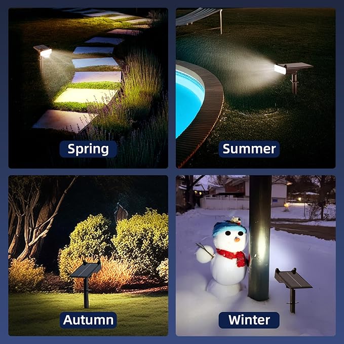 Solar Spotlights Outdoor Waterproof Landscape Path Lights Solar Dusk to Dawn - Image 3