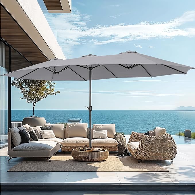 PHI VILLA 15ft Large Patio Umbrellas by PHIVILLAThepioneerofcomfortablehouseholdsupplies