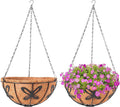 Hanging Baskets Planter for Plants, 2 Pack 14 Inch Round Metal Wire Hanging by ARVINKEY