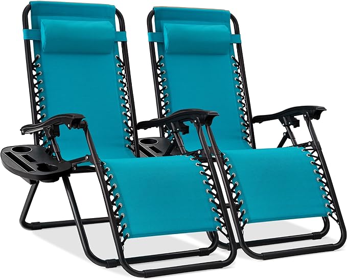 Best Choice Products Set of 2 Adjustable Steel Mesh Zero Gravity Lounge Chair by BestChoiceProducts