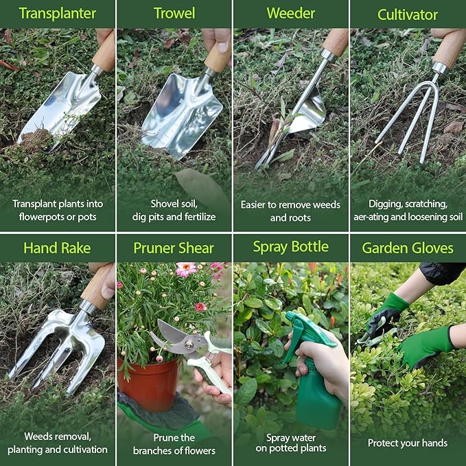 Garden Tool Set, 10 Piece Kit - Image 6