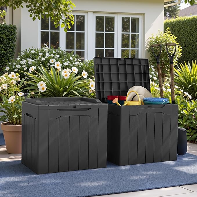 Greesum 31 Gallon Deck Box for Outside, All Weather Outdoor Storage Boxes for - Image 3
