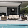 EAST OAK Life Chatter Patio Furniture Set 5 Pieces, Outdoor Furniture 5-Seat by EASTOAK