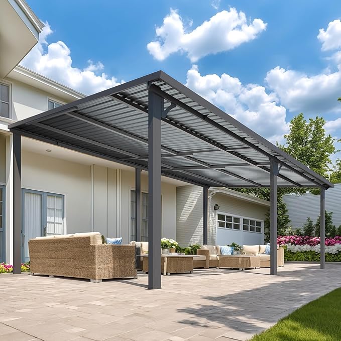 AECOJOY 20' x 12' Outdoor Gazebo Hardtop Pergola by AECOJOY