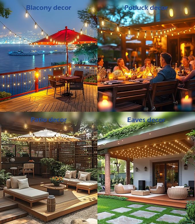 luckystyle 200FT LED Outdoor String Lights - Image 8