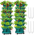 Strawberry Vertical Planters Tower Garden 2 Pack, 7 Tiered Stacking Herb by Tectsia