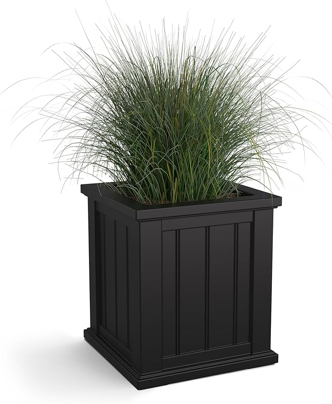 Mayne Cape Cod 16-Inch Square Planter – Self-Watering, Weather-Resistant Planter by Mayne