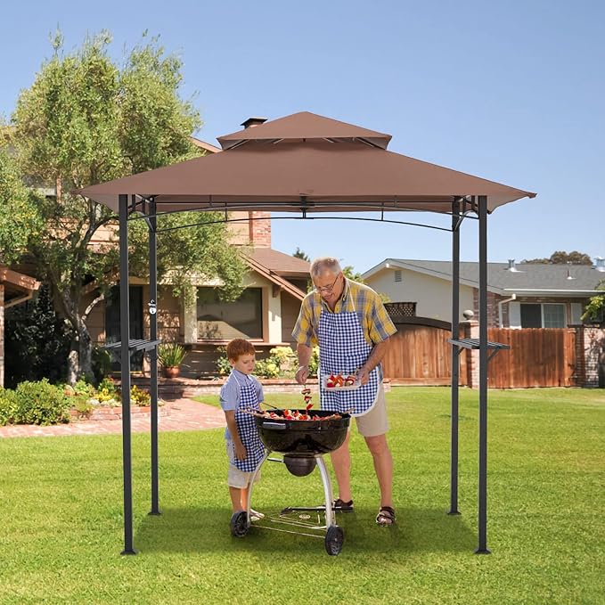 AECOJOY 8' x 5' Outdoor Grill Gazebo Canopy, BBQ Canopy - Image 6