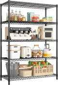 5 Tier Storage Shelves 71"H Wire Shelving Adjustable Metal Shelving, 1000LBS by Romorgniz