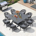PURPLE LEAF 9 Pieces Outdoor Dining Set by PURPLELEAF