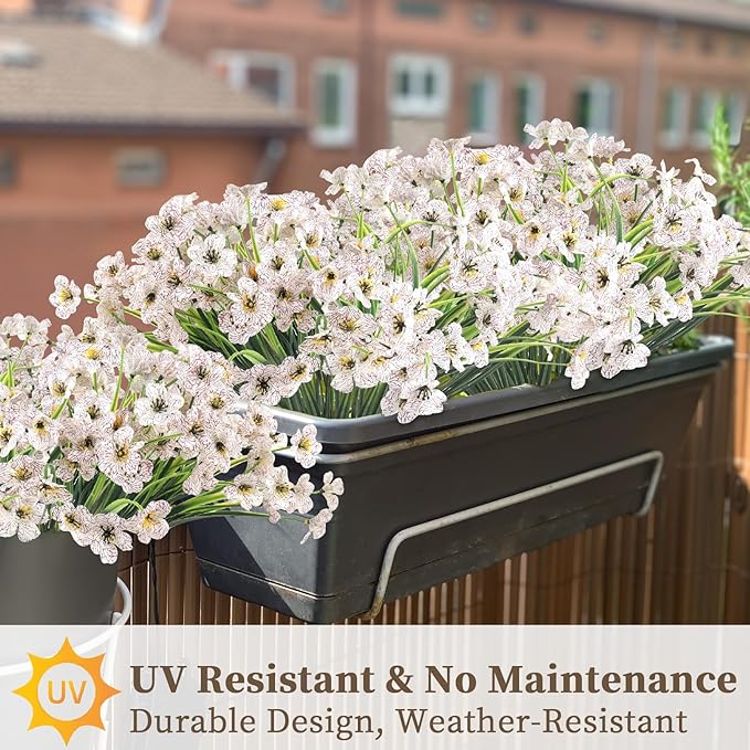 24 White Bundles Artificial Flowers - Image 5